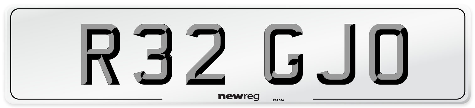R32 GJO Number Plate from New Reg